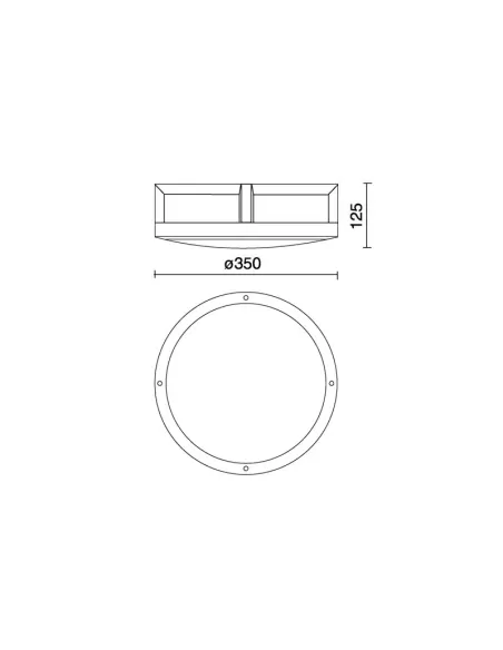 Plafón lateral e5400 cerkio 2x26w bi